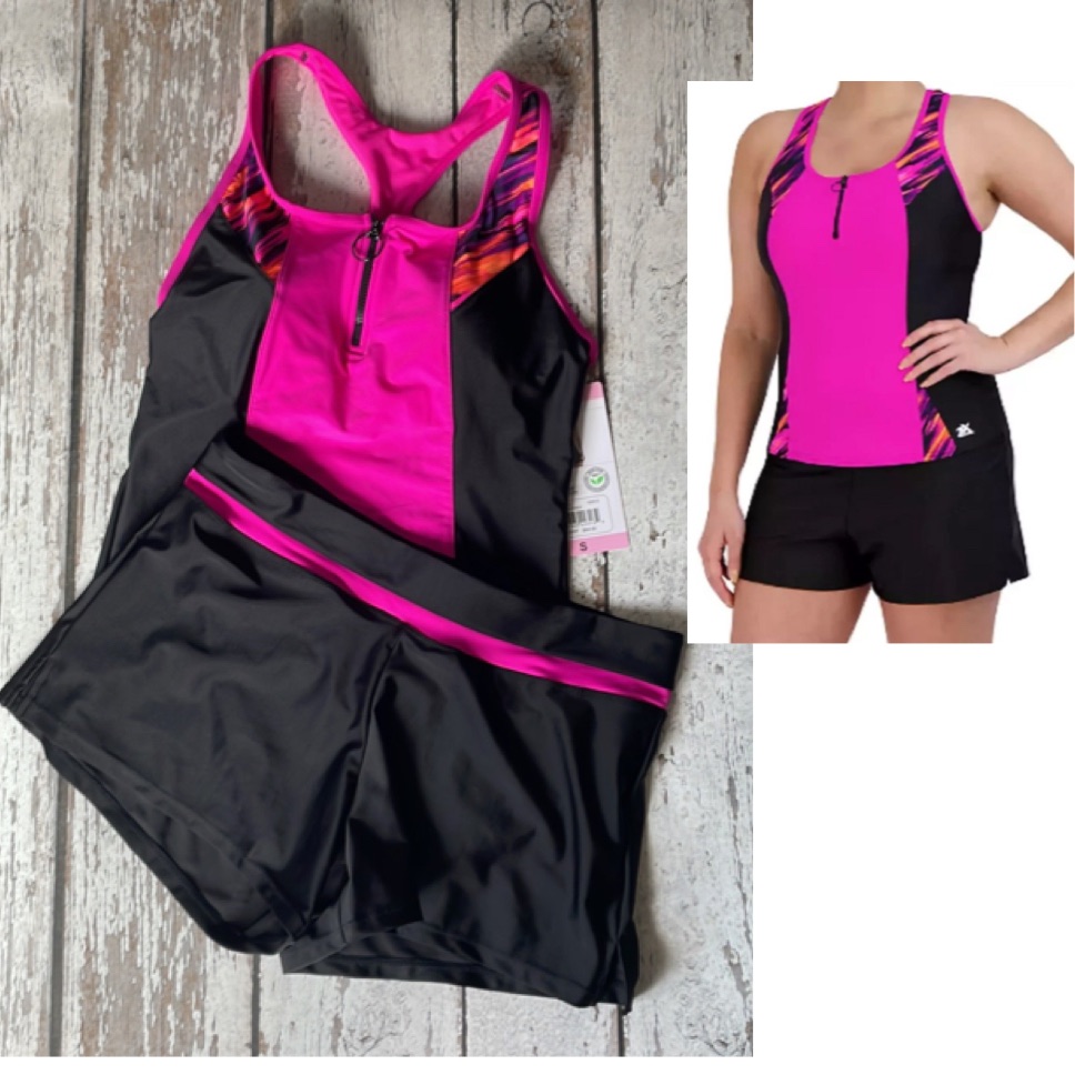 Zeroxposur Ladies Scuba Tankini Swimsuit - Sz Small